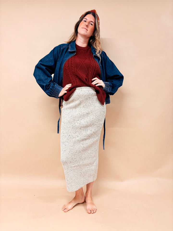 Zoe Cable Knit Side Tie Sweater Vest