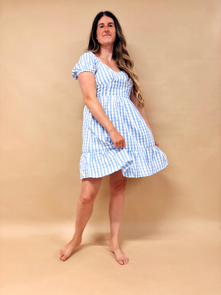 June Gingham Mini Dress