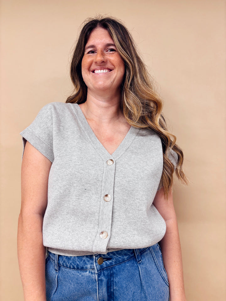 Allie Button Sweater Vest