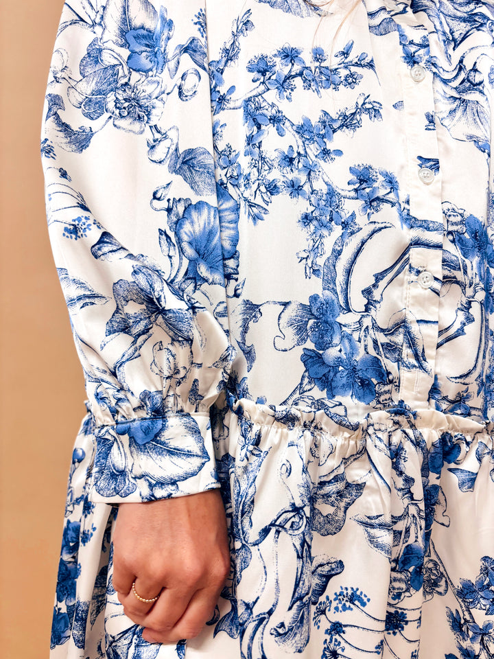 Talia Floral Drop Waist Mini Dress
