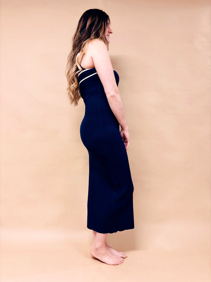 Liv Cross Back Knit Midi Dress