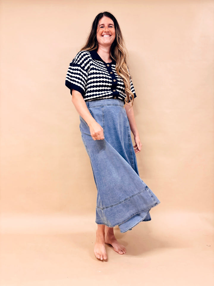 Bethany Button Down Knit Top