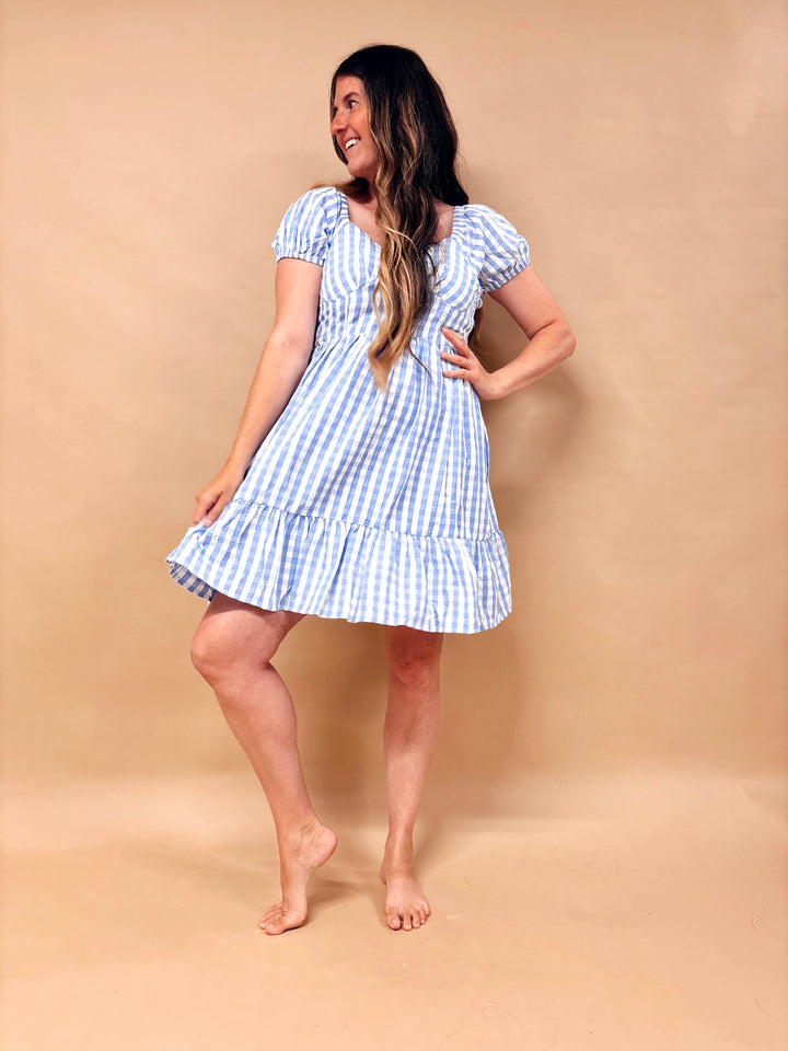 June Gingham Mini Dress
