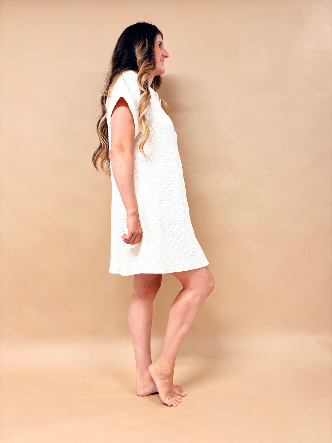 Blossom Textured Button Down Dress