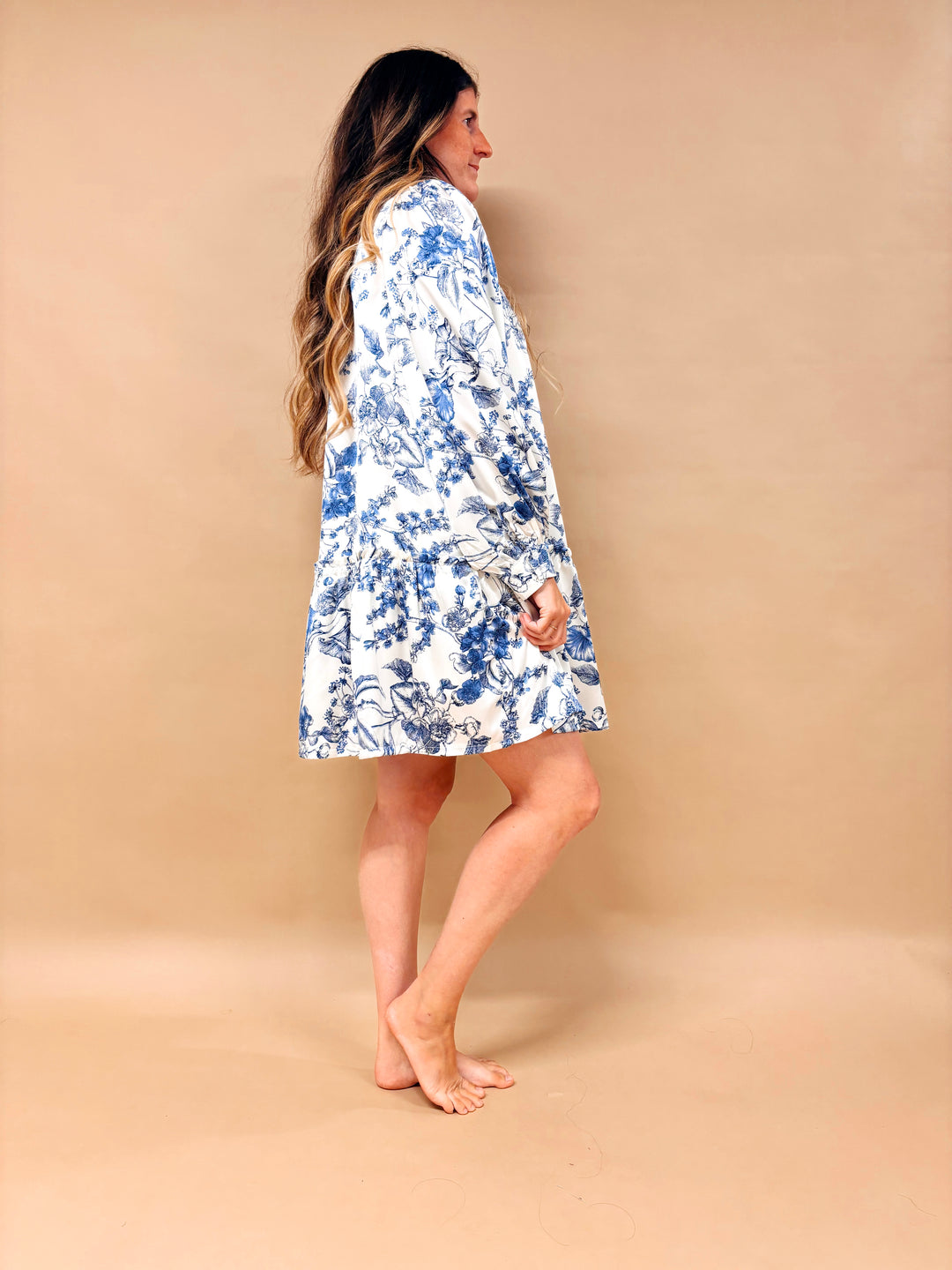 Talia Floral Drop Waist Mini Dress