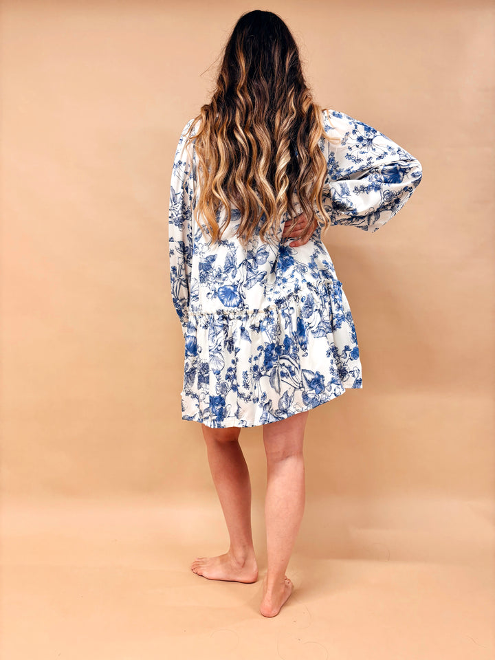 Talia Floral Drop Waist Mini Dress
