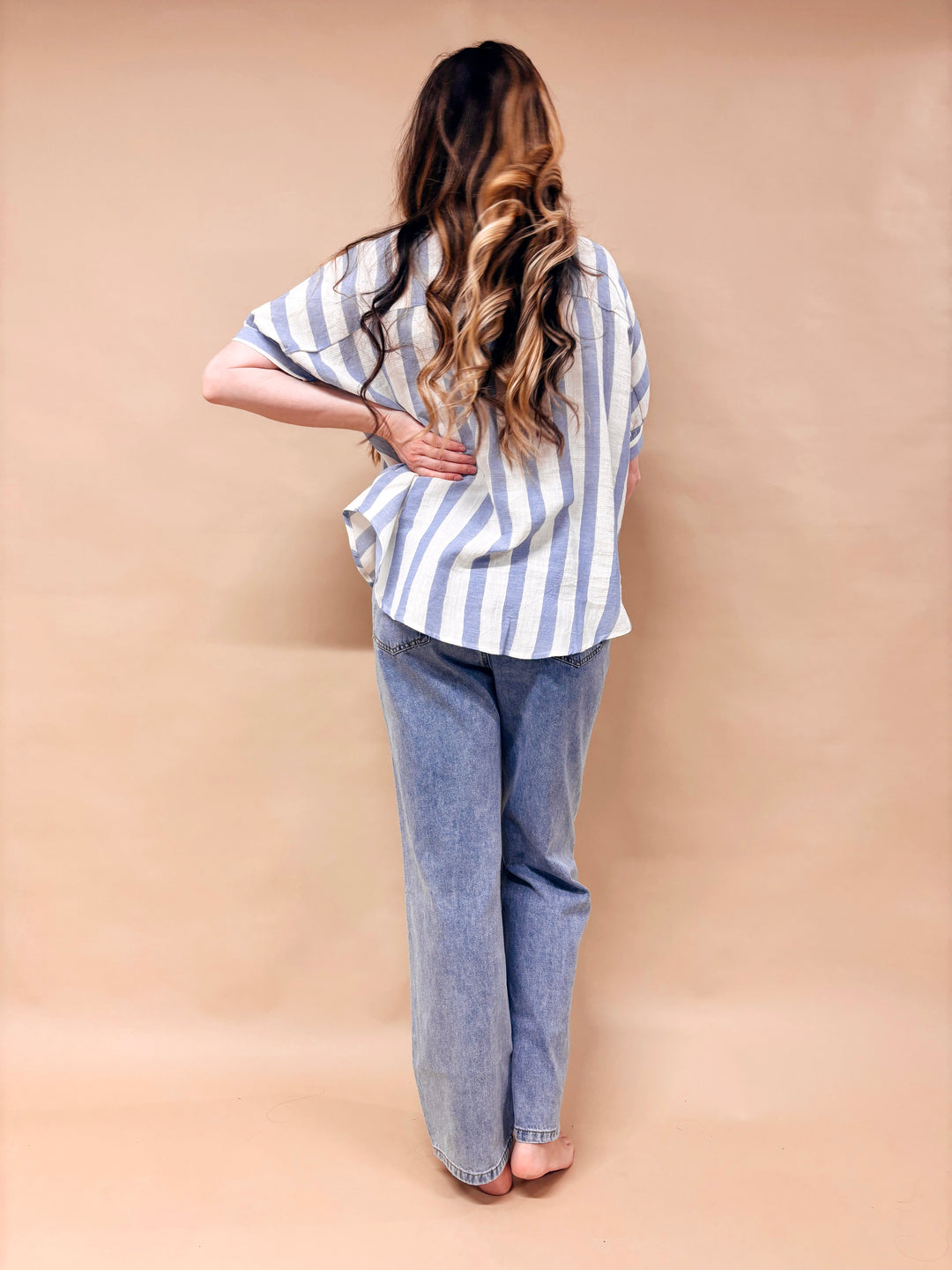 Avi Oversized Button Up Top