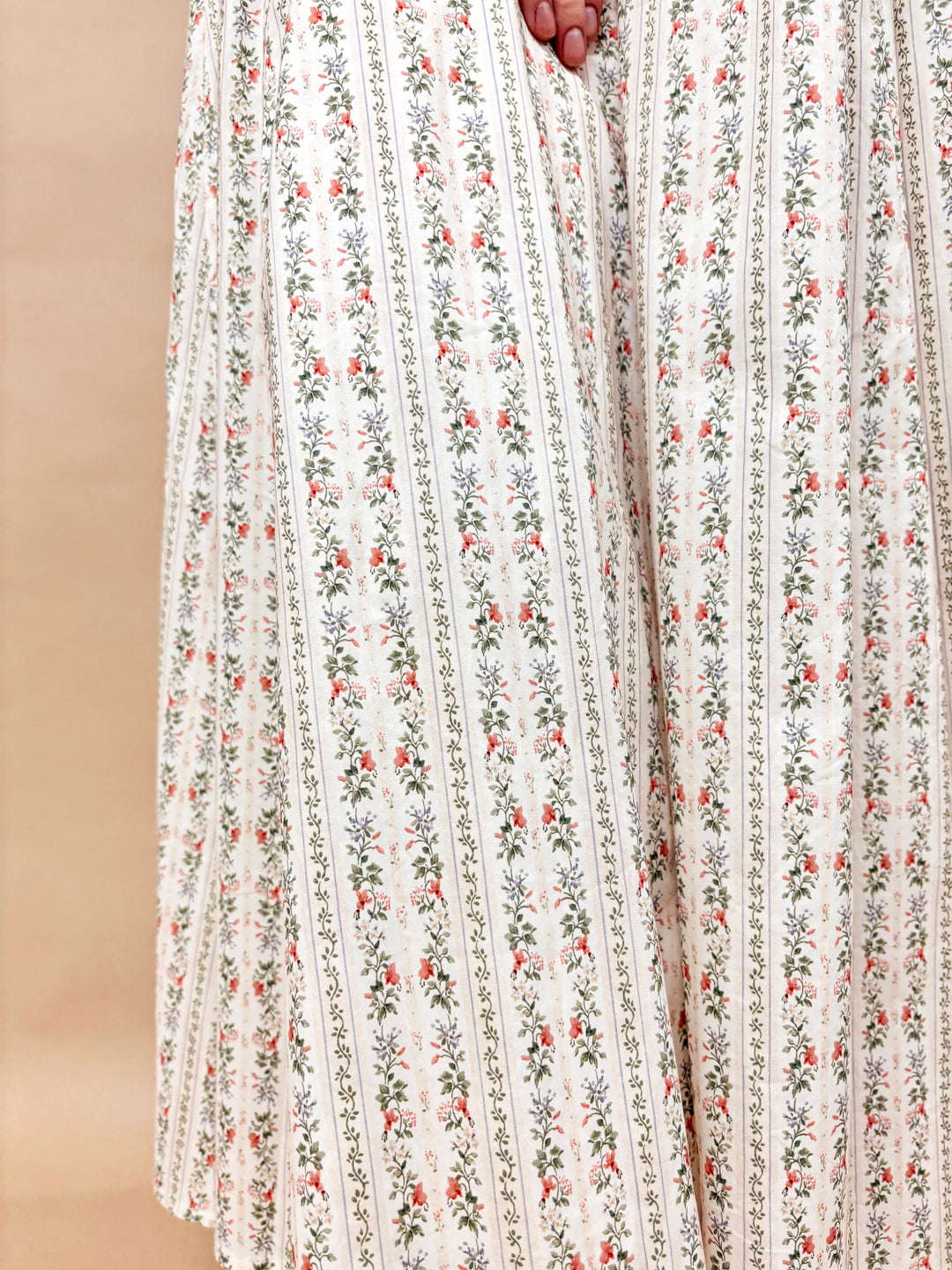 Sage Floral Midi Dress