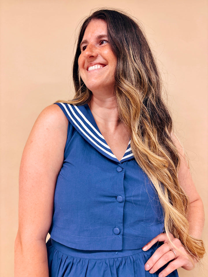 Rachel Sailor Collar Top