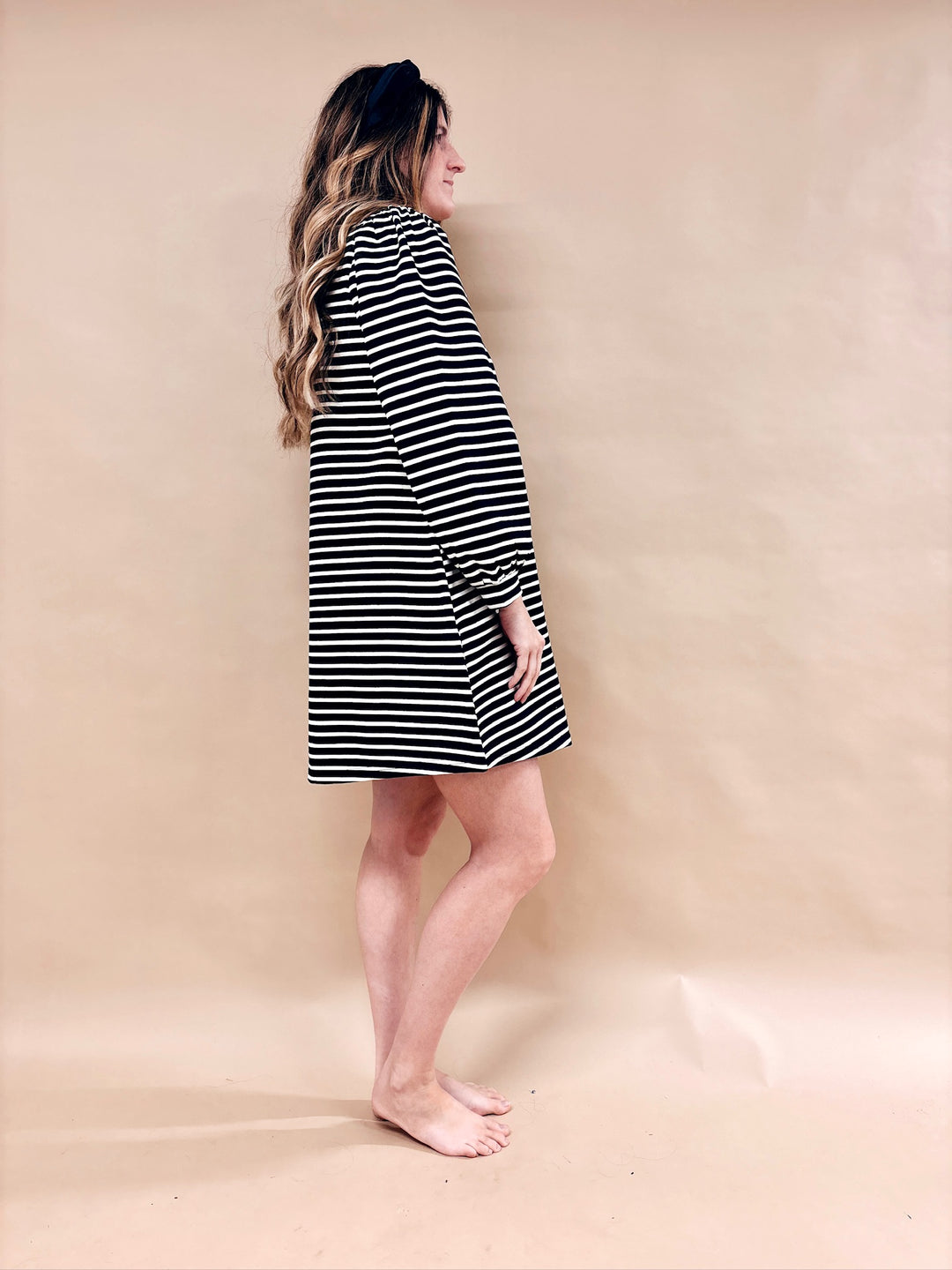 Evelyn Striped Collar Dress