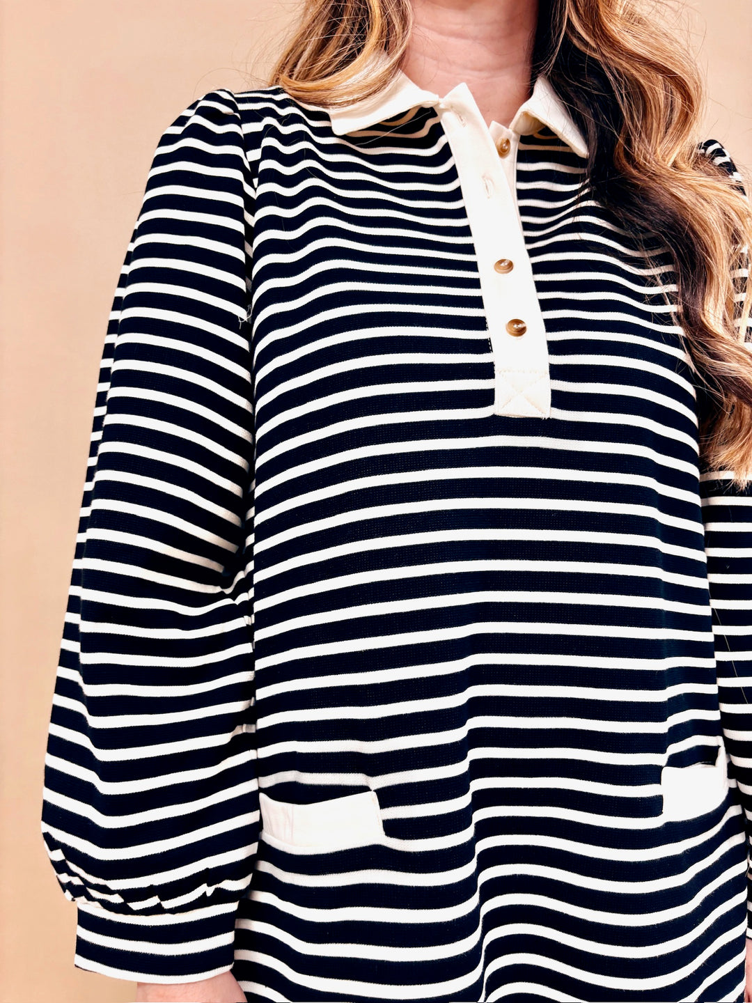 Evelyn Striped Collar Dress