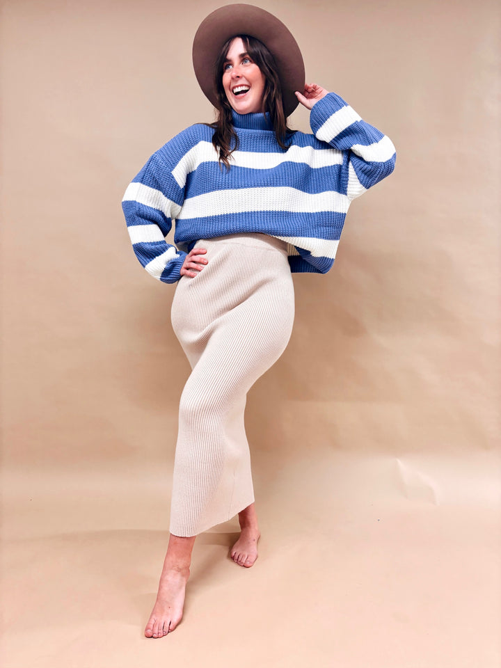 Khloe Striped Turtleneck Sweater