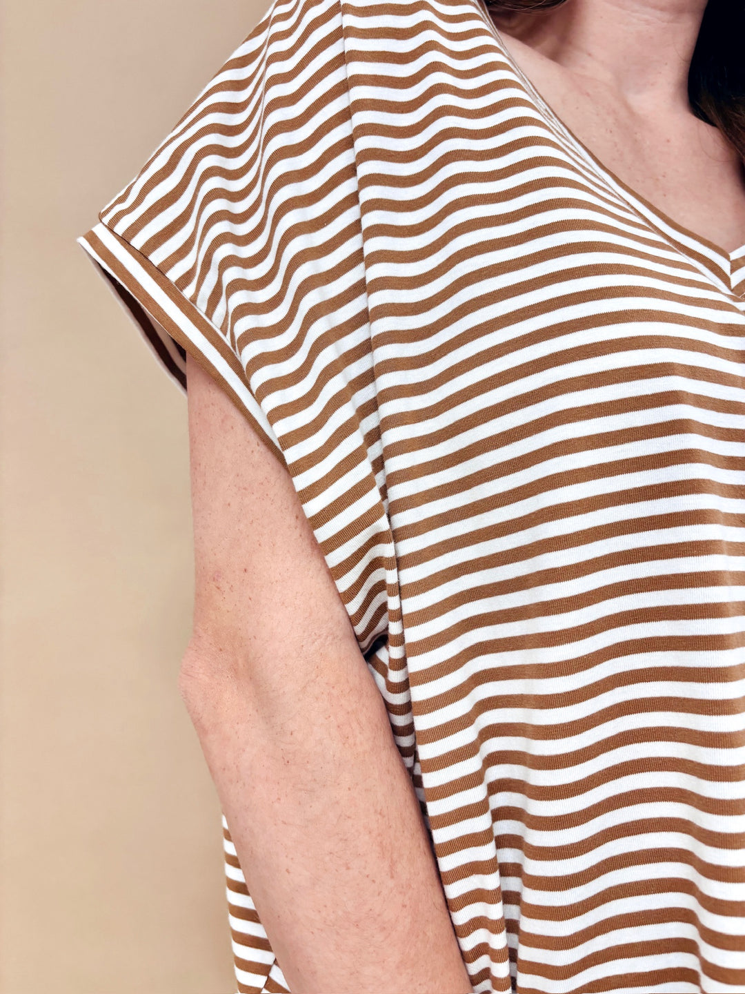 Averi Striped Short Sleeve Top