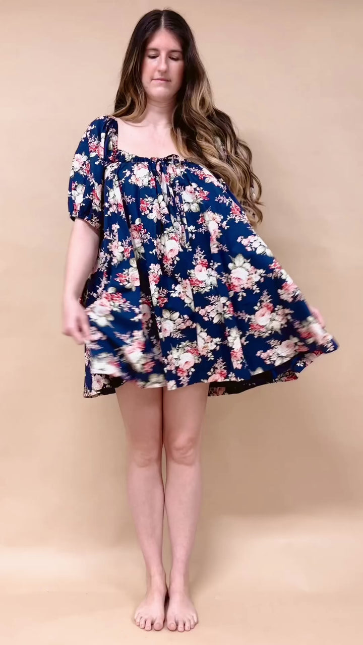 Josie Floral A-Line Mini Dress