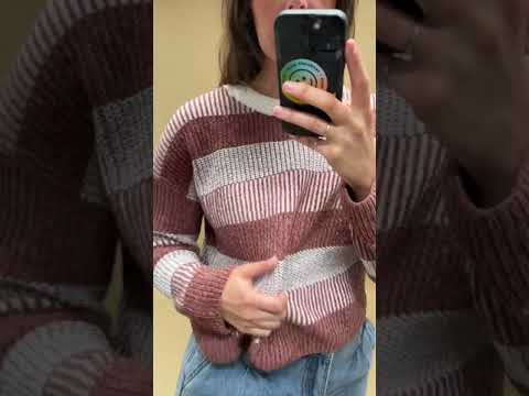 Emily Crewneck Multi Striped Sweater